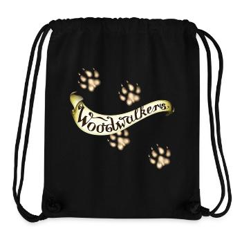 Woodwalkers Geschwungener Schriftzug Mit Pfoten - Stanley/Stella recycelter Gym Bag - Schwarz - Vorne