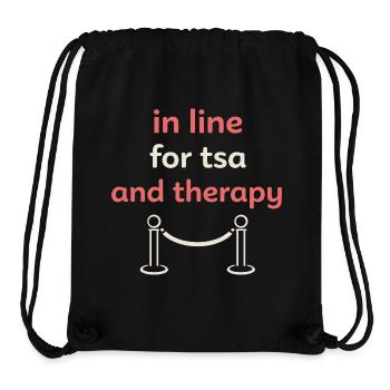 Reiseangst-humor, Flughafen-chaos, Fliegen Ist - Stanley/Stella recycelter Gym Bag - Schwarz - Vorne
