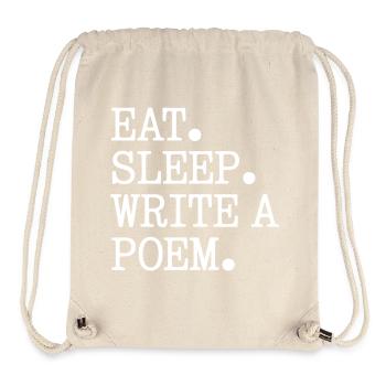 Eat Sleep Write A Poem - Stanley/Stella Recycled Gym Bag - natural - Front
