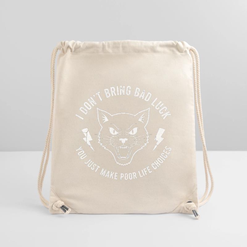 Pech oder Wille Katzen-Spruch Stanley/Stella recycelter Gym Bag