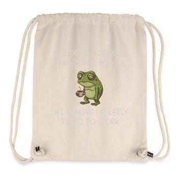  I've Done Horrible Things for Money Frog Funny - Stanley/Stella recycelter Gym Bag - Naturweiß - Vorne