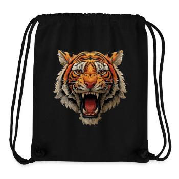 Tiger Head Roaring - Stanley/Stella Recycled Gym Bag - black - Front