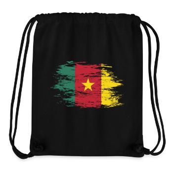 Cameroon flag used - Stanley/Stella Recycled Gym Bag - black - Front
