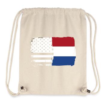 Flag Fusion: Stars Stripes Dutch Brush - Stanley/Stella Recycled Gym Bag - natural - Front