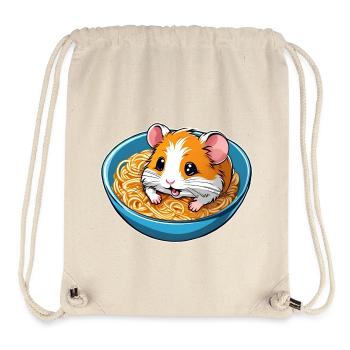 Niedlicher Hamster mit Ramen Suppe - Stanley/Stella recycelter Gym Bag - Naturweiß - Vorne