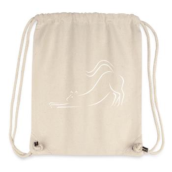 Cat line art drawing - Stanley/Stella Recycled Gym Bag - natural - Front