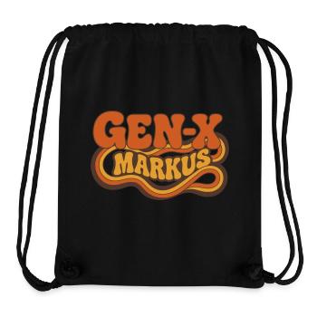 Gen-X Markus Retro Logo - Stanley/Stella Recycled Gym Bag - black - Front