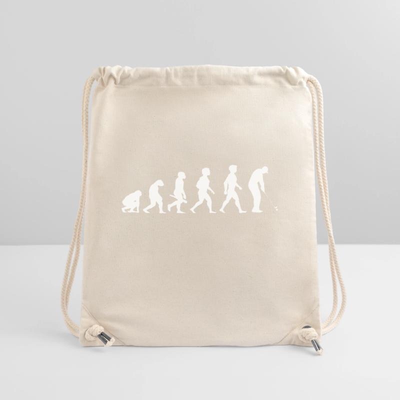 Evolution Golf Golfer Golfer Terrain de golf Sac à cordon recyclé Stanley/Stella