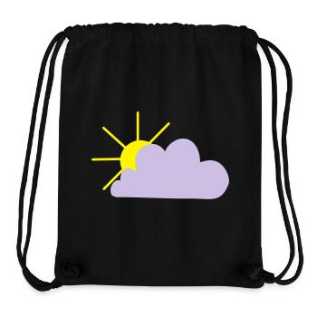 Sonne sieht hinter der Wolke hervor - Stanley/Stella recycelter Gym Bag - Schwarz - Vorne