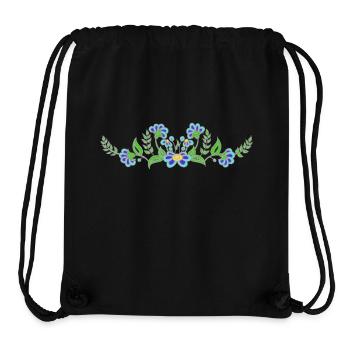 flower blue - Stanley/Stella Recycled Gym Bag - black - Front