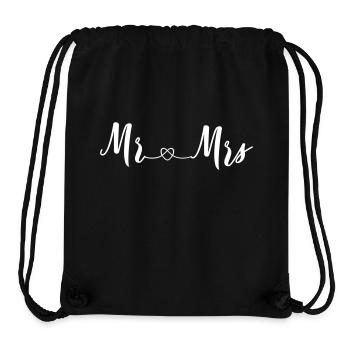 mr_and_mrs_2_hearts - Stanley/Stella Recycled Gym Bag - black - Front