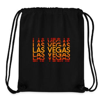 Disposition néon de Las Vegas - Sac à cordon recyclé Stanley/Stella - noir - Devant