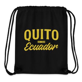 Quito Ecuador Est 1533 Vintage Script - Stanley/Stella recycelter Gym Bag - Schwarz - Vorne