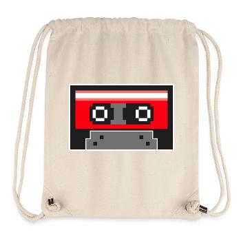 Pixel Art Cassette Tape - Stanley/Stella Recycled Gym Bag - natural - Front