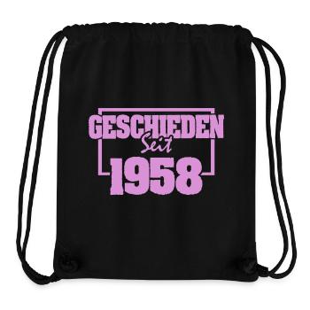 Mariage en 1958 - Sac à cordon recyclé Stanley/Stella - noir - Devant