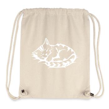 Sleeping Cat White - Stanley/Stella Recycled Gym Bag - natural - Front