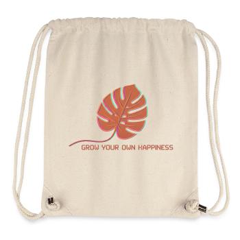 Monstera Glow Happiness Leaf - Stanley/Stella Recycled Gym Bag - natural - Front