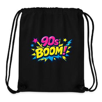 90s Boom Comic Explosion - Stanley/Stella Recycled Gym Bag - black - Front