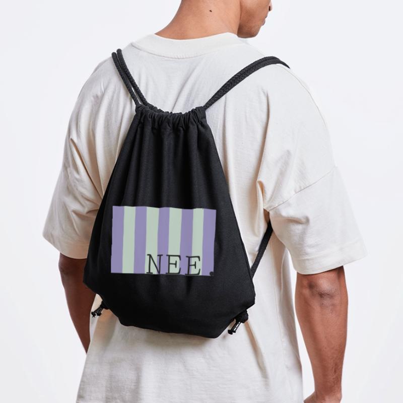 Nee Pastellstreifen Schrift Stanley/Stella recycelter Gym Bag