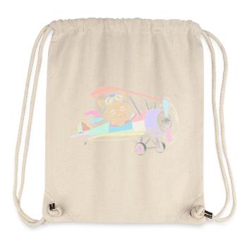 Flugzeug - Stanley/Stella recycelter Gym Bag - Naturweiß - Vorne