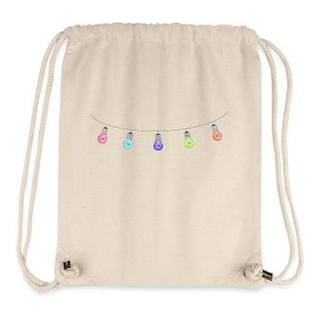 lumières de Noël - Sac à cordon recyclé Stanley/Stella - blanc naturel - Devant