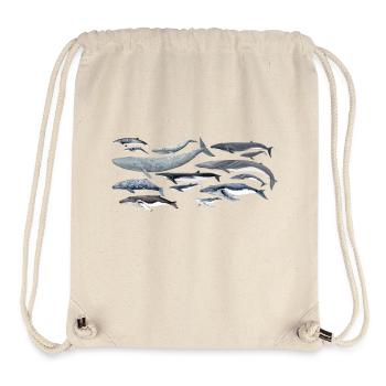 Whales diversity fond transparent - Stanley/Stella Recycled Gym Bag - natural - Front