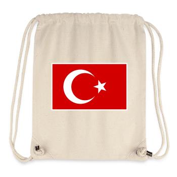 Drapeau turc : design élégant du symbole - Sac à cordon recyclé Stanley/Stella - blanc naturel - Devant