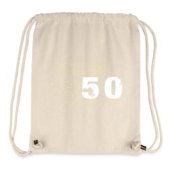 Mit an Spritzer is es mit 50 a no herrlich! 50er - Stanley/Stella recycelter Gym Bag - Naturweiß - Vorne