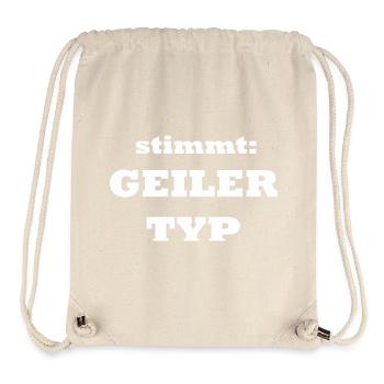 Du hast vollkommen recht: das ist ein geiler Typ - Stanley/Stella recycelter Gym Bag - Naturweiß - Vorne