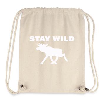 STAY WILD - Stanley/Stella Recycled Gym Bag - natural - Front