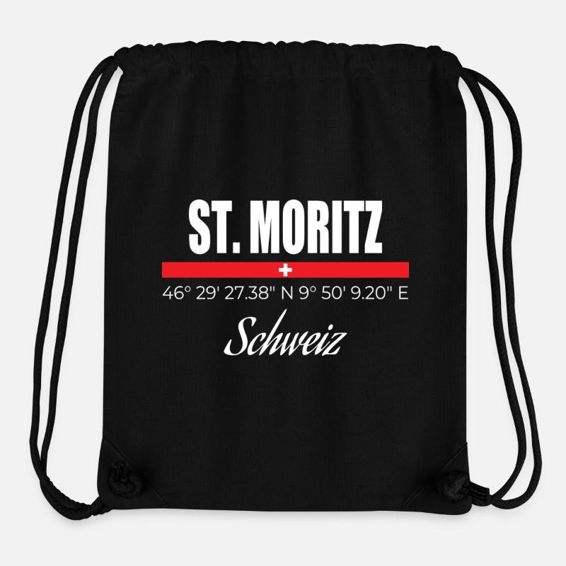 St. Moritz - Stanley/Stella Recycled Gym Bag - black