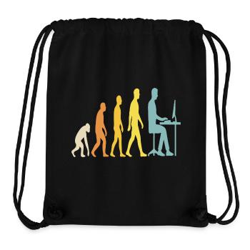 Technische Evolution am Schreibtisch - Stanley/Stella recycelter Gym Bag - Schwarz - Vorne