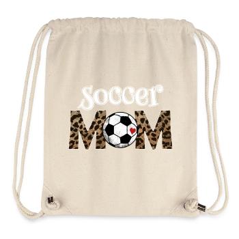 Women's Leopard Soccer MOM Shirt - Stanley/Stella Recycled Gym Bag - natural - Front