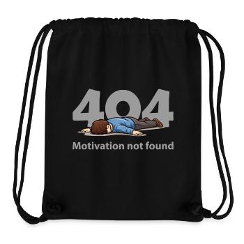 Motivation Not Found – Error 404 - Stanley/Stella Recycled Gym Bag - black - Front