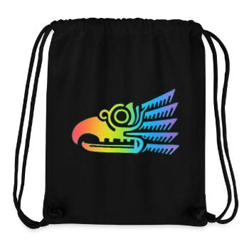 Multicolor tribal bird head - Stanley/Stella Recycled Gym Bag - black - Front