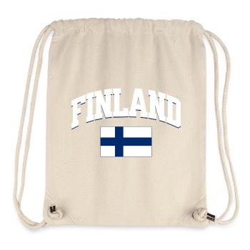 Finland Football Lover Retro Sports Design - Stanley/Stella Recycled Gym Bag - natural - Front