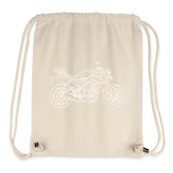 Super moto MT 125 - Sac à cordon recyclé Stanley/Stella - blanc naturel - Devant