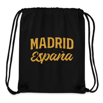 Madrid Spanien Gold Schrift - Stanley/Stella recycelter Gym Bag - Schwarz - Vorne