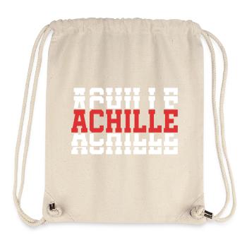 t-shirt Achille t-shirt texte empilé - Sac à cordon recyclé Stanley/Stella - blanc naturel - Devant