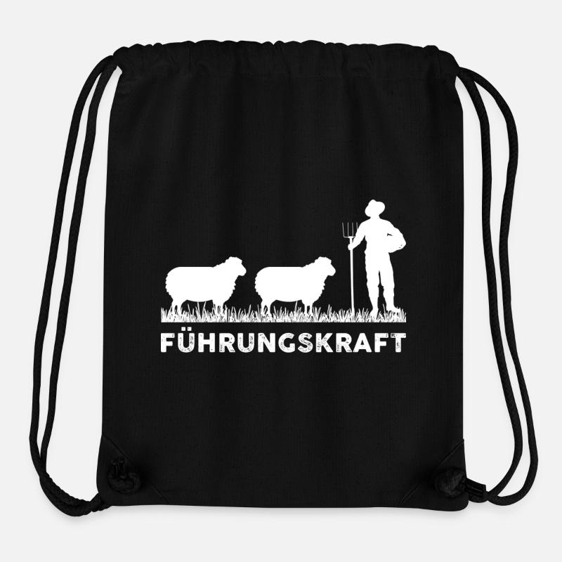 Ich bin eine Führungskraft auf den Bauernhof Schaf - Stanley/Stella recycelter Gym Bag - Schwarz