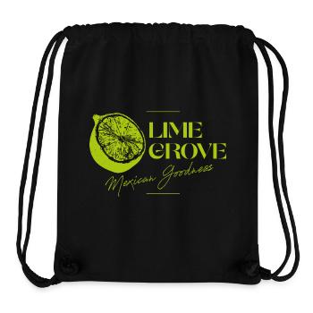 Lime Grove Logo de la bonté mexicaine - Sac à cordon recyclé Stanley/Stella - noir - Devant