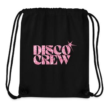 Disco Crew Pink Glitzer Logo - Stanley/Stella recycelter Gym Bag - Schwarz - Vorne