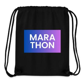 Conception de chemise dégradée Marathon - Sac à cordon recyclé Stanley/Stella - noir - Devant