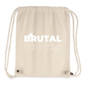 Brutal Echo Geometric Print - Stanley/Stella Recycled Gym Bag - natural - Front
