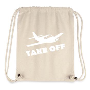 TAKE OFF - Stanley/Stella recycelter Gym Bag - Naturweiß - Vorne