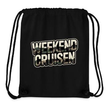 Croisière du week-end pour les amateurs de voitures et de tuning - Sac à cordon recyclé Stanley/Stella - noir - Devant
