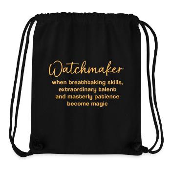 Uhrwerk Uhr - Stanley/Stella recycelter Gym Bag - Schwarz - Vorne