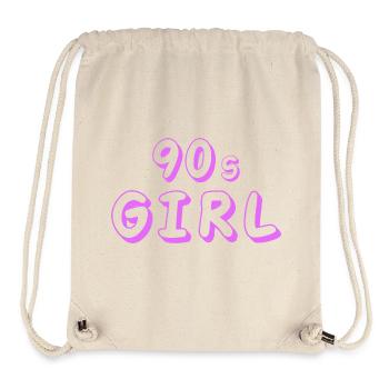 90s Girls Vintage Retro Pink Typography - Stanley/Stella Recycled Gym Bag - natural - Front