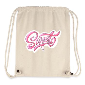 Sweet Pink Glitter Hand Lettered Design - Stanley/Stella Recycled Gym Bag - natural - Front