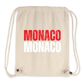 Monaco-Flagge, monegassischer Stolz - Stanley/Stella recycelter Gym Bag - Naturweiß - Vorne